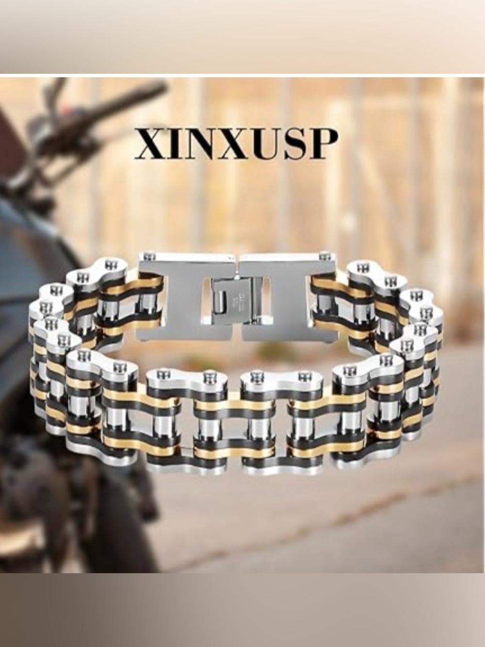 Men's Two-Tone Stainless Steel Bracelet - Silver & Gold